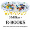 Ultimate 3 Million Ebooks Mega Pack + 3 Million PLR Articles | Resell Rights Included