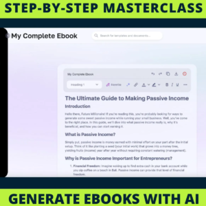 AI eBook Masterclass: Step-by-Step Video Guide to Creating Full eBooks with AI