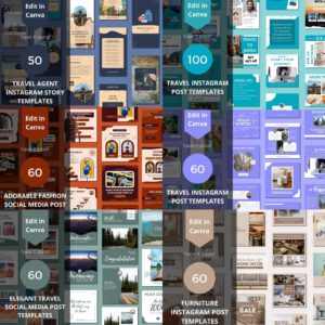 3500+ Canva Editable Social Media Templates Mega Bundle | Instagram, Business & Niche Content Pack